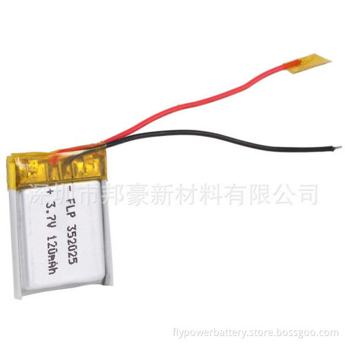 3.7V 120mAh Li-ion polymer battery pack